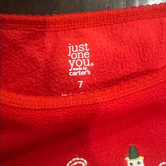 Baking Spirits Bright fleece holiday pajamas Carter's girls 7 Christmas pjs - Picture 8 of 8